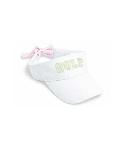 Bits & Bows Girl's Golf Bow Visor - Little Kid, Big Kid In Red