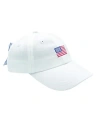 BITS & BOWS GIRLS' AMERICAN FLAG BOW BASEBALL HAT IN WHITE - LITTLE KID, BIG KID