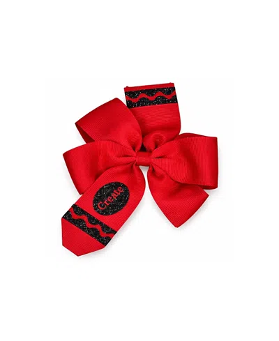 Bits & Bows Kids'  Crayon Back-to-school Hair Bow In Red