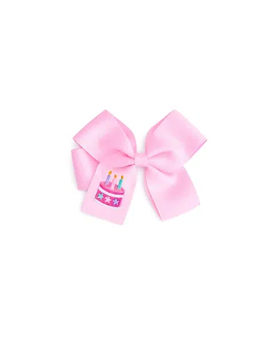 Bits & Bows Kids' Girls' Birthday Cake Hair Bow In Pink