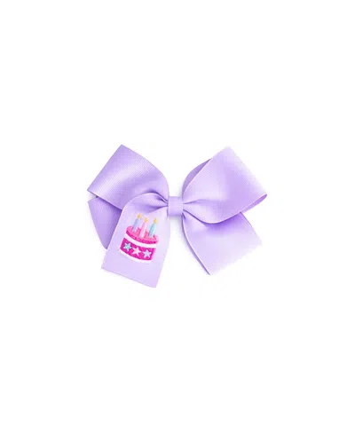 Bits & Bows Kids' Girls' Birthday Cake Hair Bow In Purple