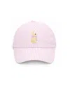 Bits & Bows Bunny Bow Baseball Hat In Pink
