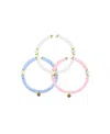 Bits & Bows Girls Coastal G Bracelet Set - Big Kid In Blue/white/pink
