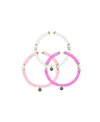 Bits & Bows Girls Coastal G Bracelet Set - Big Kid In Pink/white/magenta