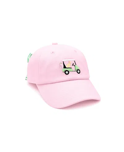 Bits & Bows Kids' Girls' Dog Golf Cart Bow Baseball Hat In Pink
