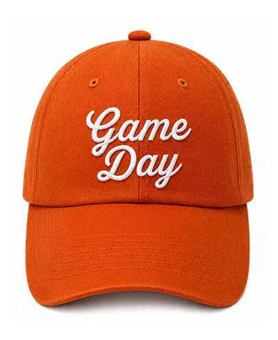 Bits & Bows Kids' Girls' Game Day Bow Baseball Hat In Orange