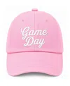 Bits & Bows Game Day Bow Baseball Hat In Pink