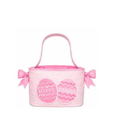 Bits & Bows Kids' Girls' Happy Easter Bow Egg Basket In Pink