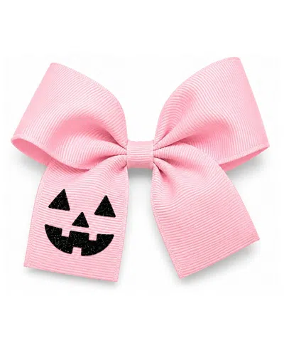 Bits & Bows Kids' Girls' Jack-o-lantern Halloween Hair Bow In Pink