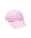 Bits & Bows Girls' Little Sister Bow Baseball Hat - Baby, Little Kid In Pink
