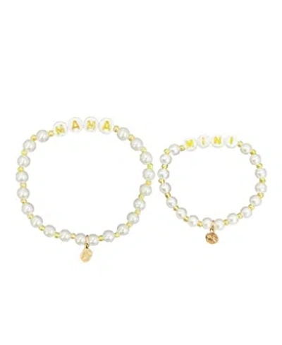 Bits & Bows Girls' Mama And Mini Bracelet Set - Little Kid In White