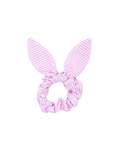 Bits & Bows Girls' Palmer Pink Seersucker Bow Scrunchie - Little Kid, Big Kid