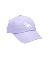 Bits & Bows Girls' Rainbow Unicorn Bow Baseball Hat In Lavender - Little Kid In Lavender