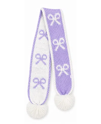 Bits & Bows Kids' Girls' Reversible Bows Scarf In Neutral