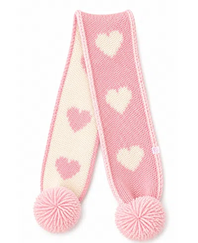 Bits & Bows Kids' Girls' Reversible Hearts Scarf In Gray