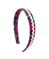 Bits & Bows Girls' Scottie Stewart Plaid Ric Rac Headband - Little Kid, Big Kid In Red