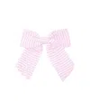 Bits & Bows Girls' Seersucker Hair Bow - Little Kid In Pink