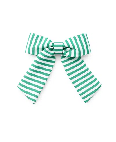 Bits & Bows Girls' Seersucker Hair Bow - Little Kid In Green