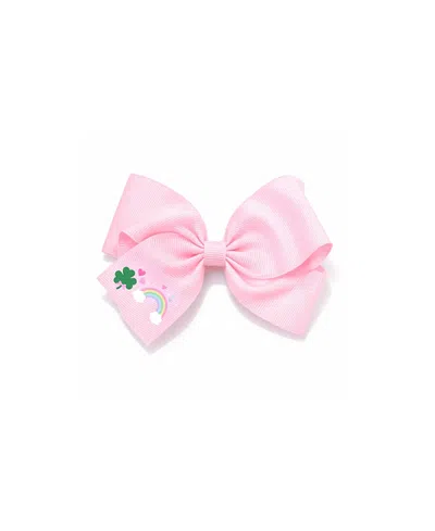 Bits & Bows Kids' Girls' Shamrock Hair Bow In Pink