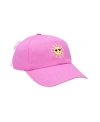 Bits & Bows Girls' Sunshine Bow Baseball Hat In Magenta - Big Kid In Pink And Yellow