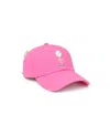 Bits & Bows Tee Time Bow Baseball Hat In Pink