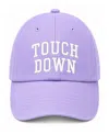 Bits & Bows Touch Down Bow Baseball Hat In Purple