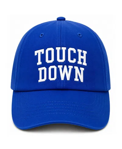Bits & Bows Kids' Girls' Touch Down Bow Baseball Hat In Royal Blue