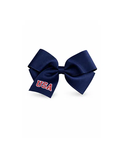 Bits & Bows Girls' Usa Hair Bow - Little Kid, Big Kid In Blue