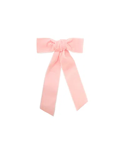 Bits & Bows Girls' Velvet Long-tailed Bow Barrette In Pink