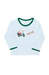 Bits & Bows Golf Cart Santa Long Sleeve T-shirt In Blue