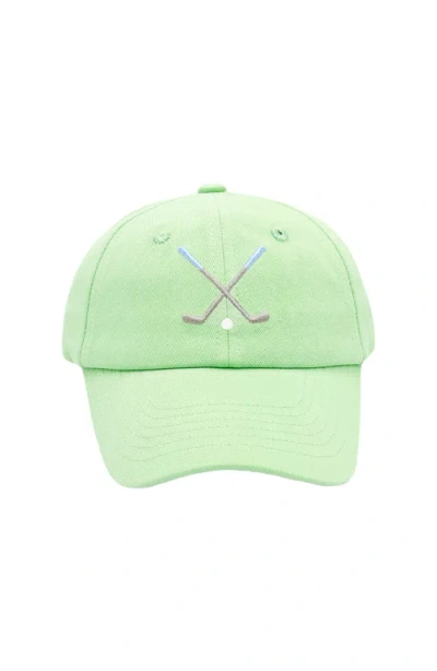 Bits & Bows Kids'  Golf Clubs Baseball Hat In Green