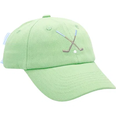 Bits & Bows Kids'  Golf Clubs Twill Bow Baseball Hat In Green
