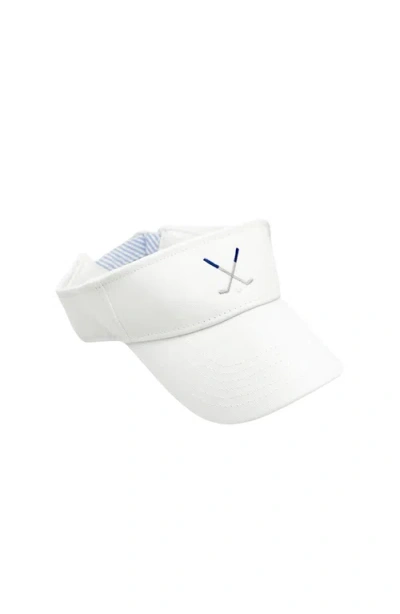 Bits & Bows Kids'  Golf Clubs Twill Visor In White