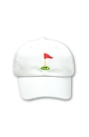 Bits & Bows Golf Flag Baseball Hat In White