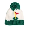 Bits & Bows Golf Flag  Bobble Hat, Green In Multi