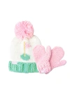 Bits & Bows Kids'  Golf Flag Knit Hat/mittens Bundle In Multi