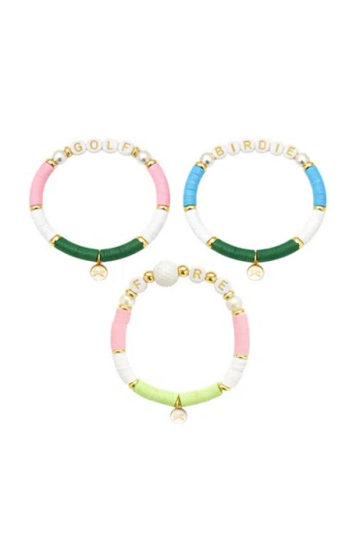 Bits & Bows Kids'  Golf Lovers Bracelet Set In Multi