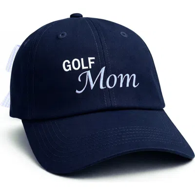 Bits & Bows Golf Mom Bow Baseball Hat In Black