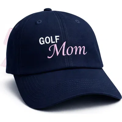Bits & Bows Golf Mom Bow Baseball Hat In Green