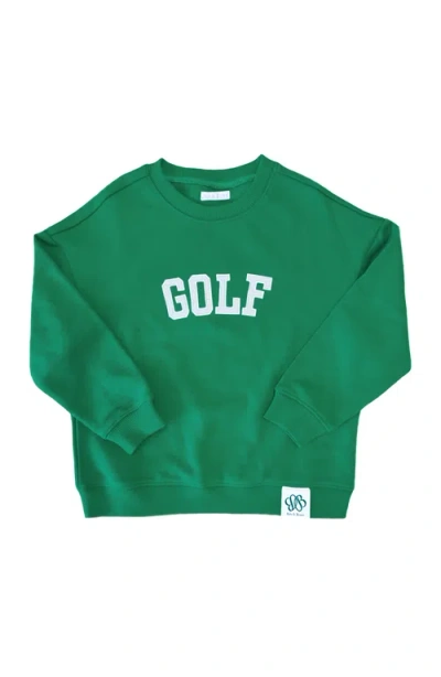 Bits & Bows Kids'  Golf Sweatshirt In Green