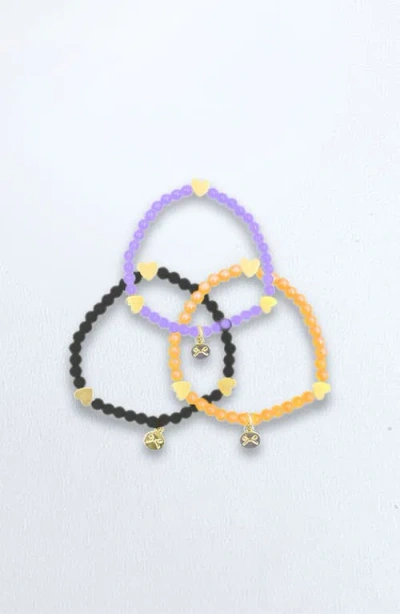 Bits & Bows Kids'  Halloween Hearts Girls' Bracelet Set In Multi