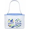 Bits & Bows Happy Easter Egg Basket In White