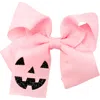 Bits & Bows Kids'  Jack-o-lantern Halloween Hair Bow In Pink