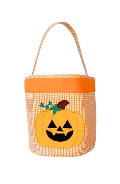 Bits & Bows Jack-o-lantern Halloween Pumpkin Tote In Orange