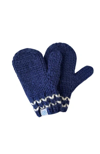 Bits & Bows Kids'  Knit Mittens In Blue