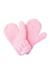 Bits & Bows Babies'  Knit Mittens In Pink