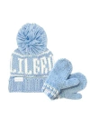 Bits & Bows Lil Bro Knit Hat/mittens Bundle In Blue