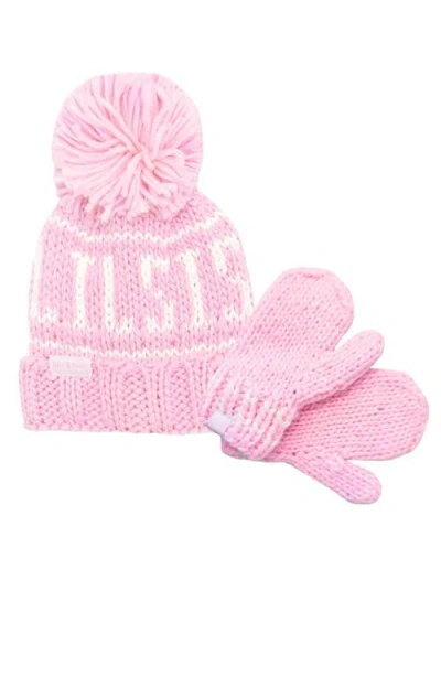 BITS & BOWS BITS & BOWS LIL SIS KNIT HAT/MITTENS BUNDLE