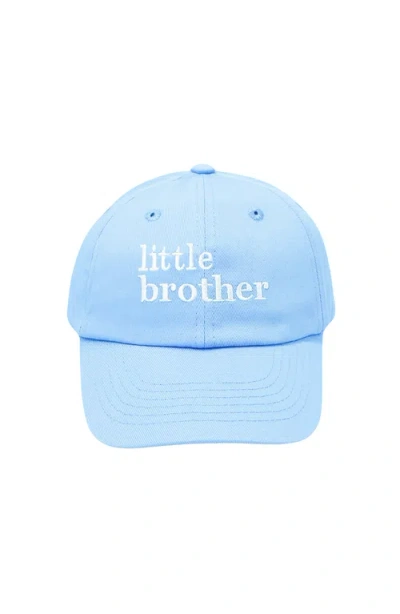 Bits & Bows Babies'  Little Brother Twill Baseball Hat In Blue