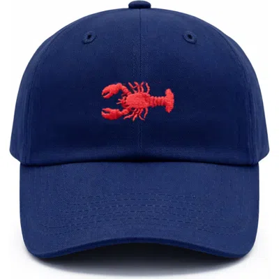 Bits & Bows Babies'  Lobster Baseball Hat In Blue